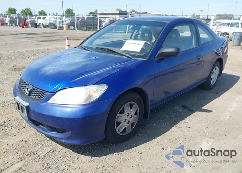 2005 Honda Civic Vp from USA, damaged, VIN 1HGEM22185L059381